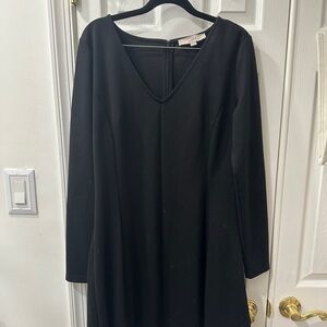 LOFT Black Long Sleeve Dress